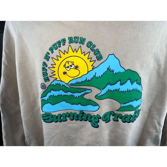 Element medium burning trails blunts huff and puff run club cropped tan hoodie - Picture 6 of 6